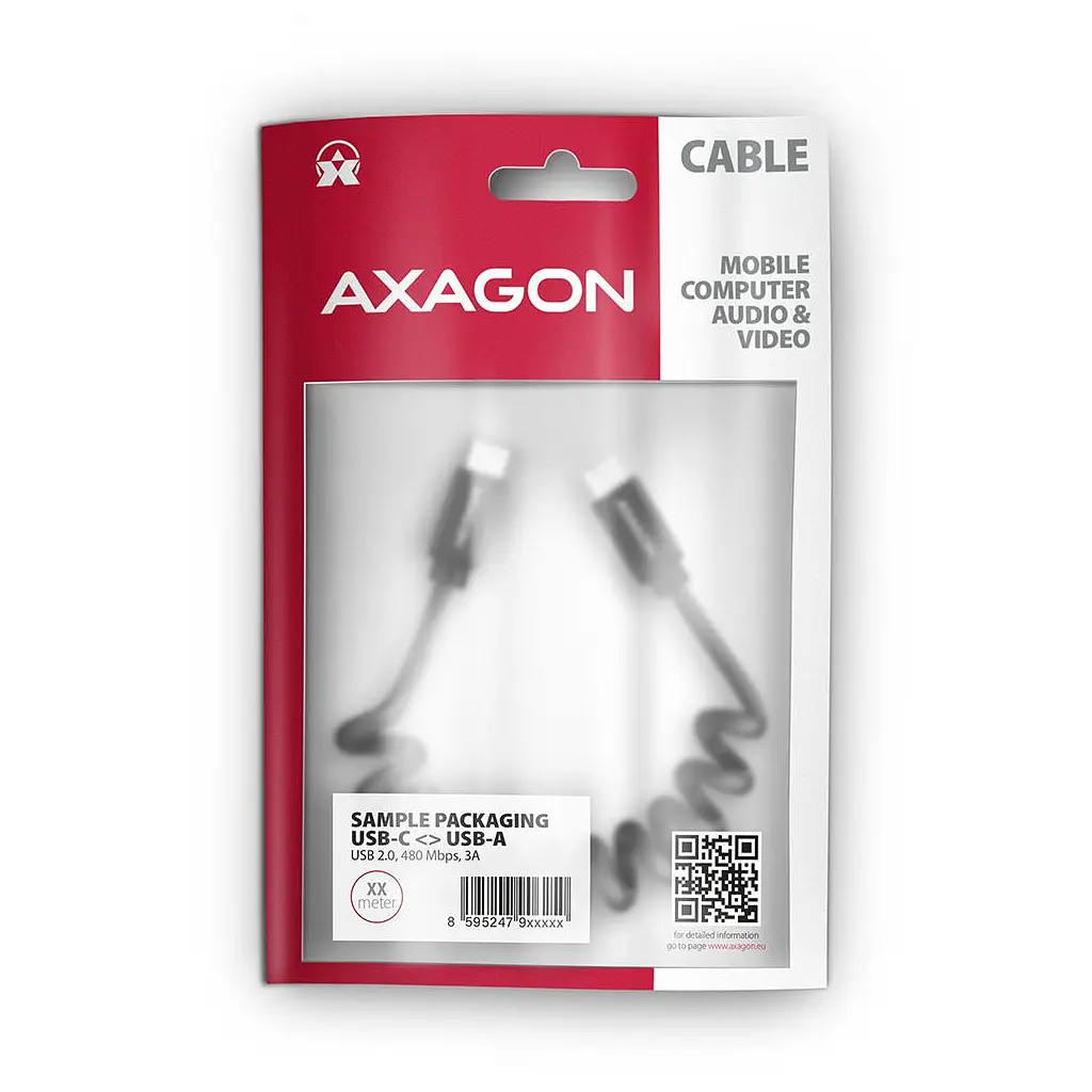 Дата кабель USB-C to USB-C 0.6m 60W black AXAGON (BUCM-CM10TB) - фото 3