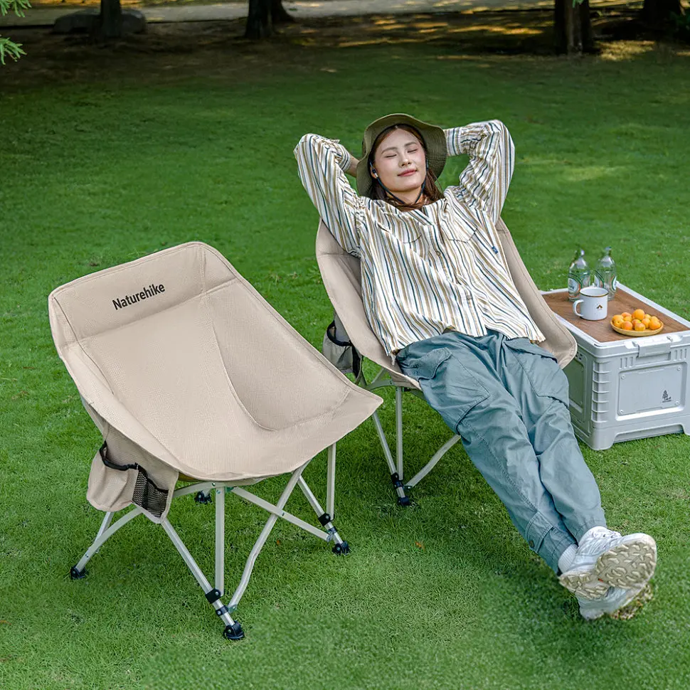 Стілець складаний Naturehike Stellaluna T04 CNK2550JJ022, вуглецева сталь, чорний - фото 5