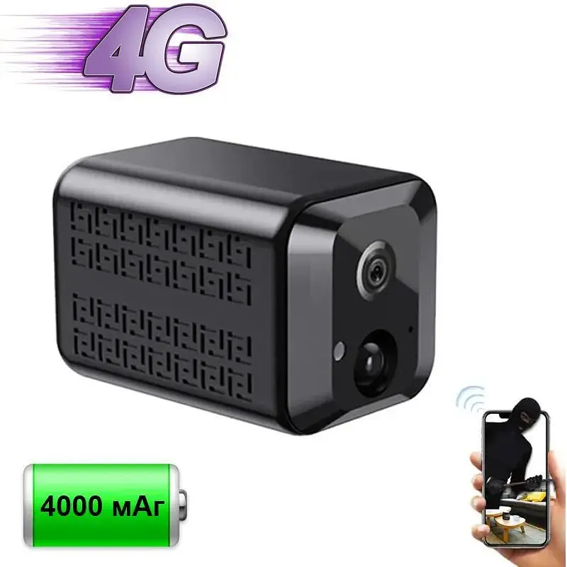Камера відеоспостереження Nectronix T10 Full HD 1080P датчик руху 4000 мАч 4G міні Чорний (100826) - фото 2