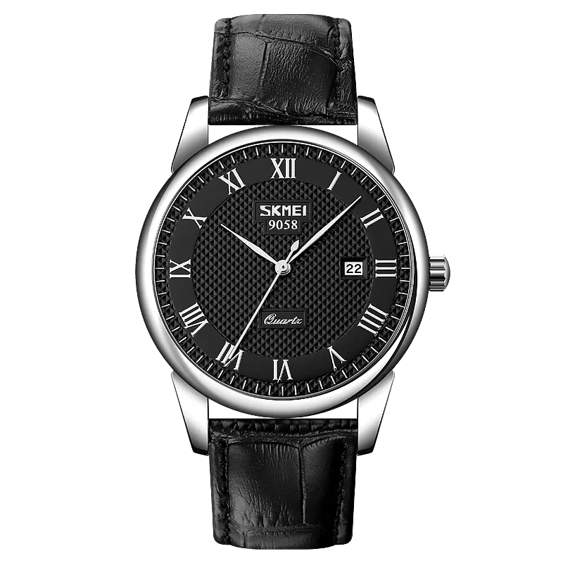 Наручний годинник чоловічий Skmei 9058 Black Man Stainless Steel, 9058SBK-B (18411) - фото 2