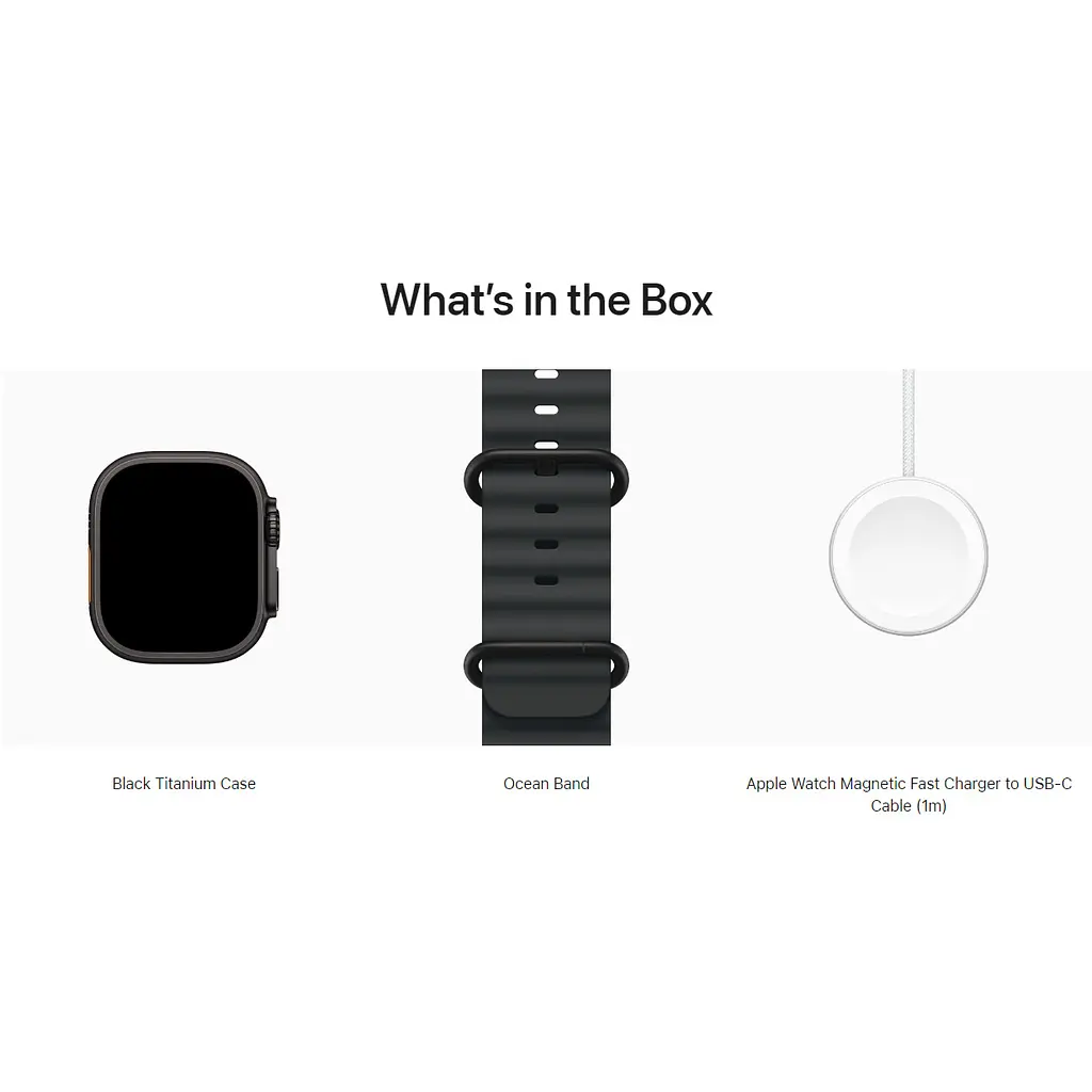 Смарт-часы Apple Watch Ultra 2 49mm Black Titanium Case with Black Ocean Band (MX4P3) [114880] - фото 4