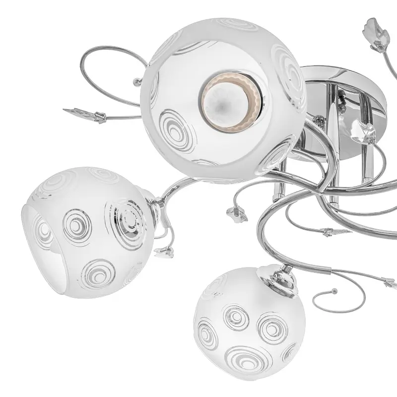 Люстра потолочная Brille в спальню E27 60W CH (LK-584C/5) - фото 7