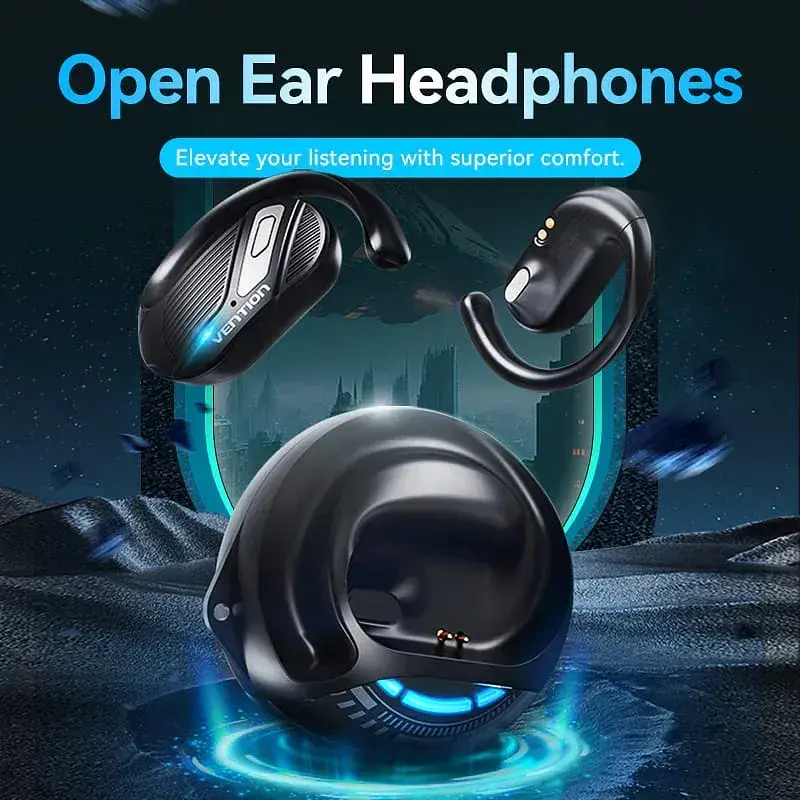 Наушники TWS Vention OpenBeat O12 Black - фото 3