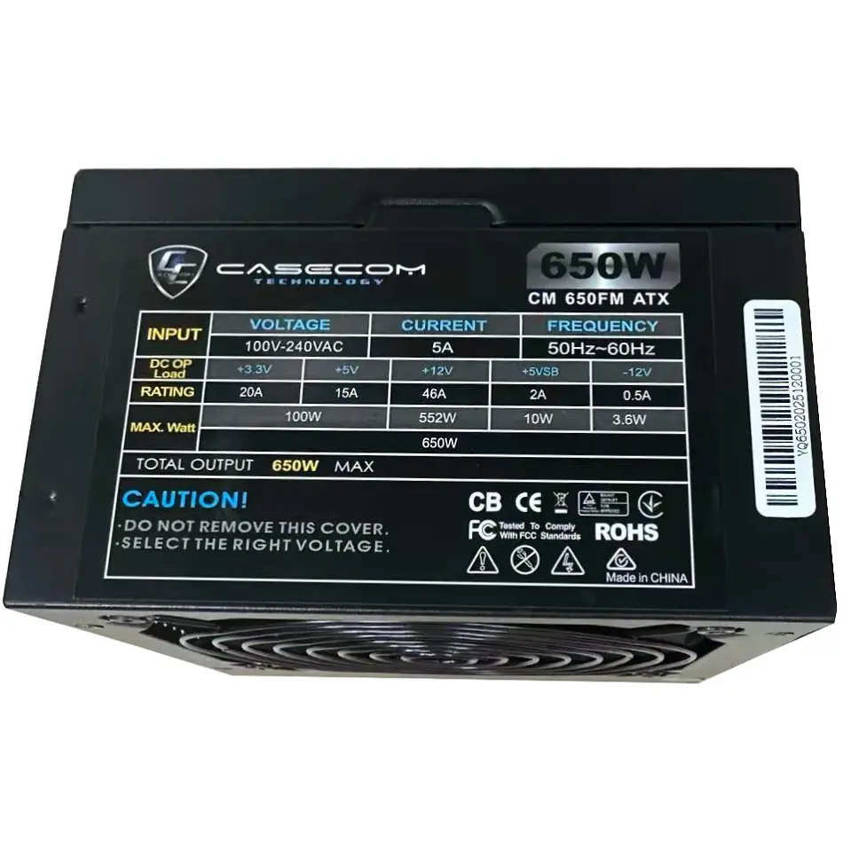 БЖ 650W Casecom, 120mm, Modular, Box - фото 3