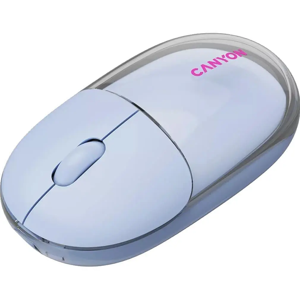 Мышь Canyon OnClick 24 BT/ Wireless Transparent/Blue (CNS-CMSW24BL) - фото 3