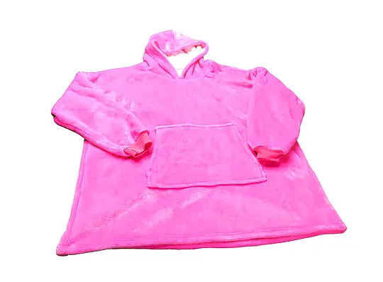 Толстовка Huggle Hoodie з капюшоном і рукавами унісекс двосторонній халат рожевий. - фото 7