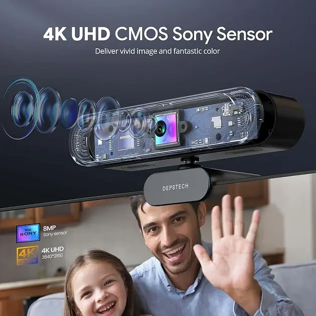 Вебкамера DEPSTECH DW49 4K для ПК та ноутбука - фото 2