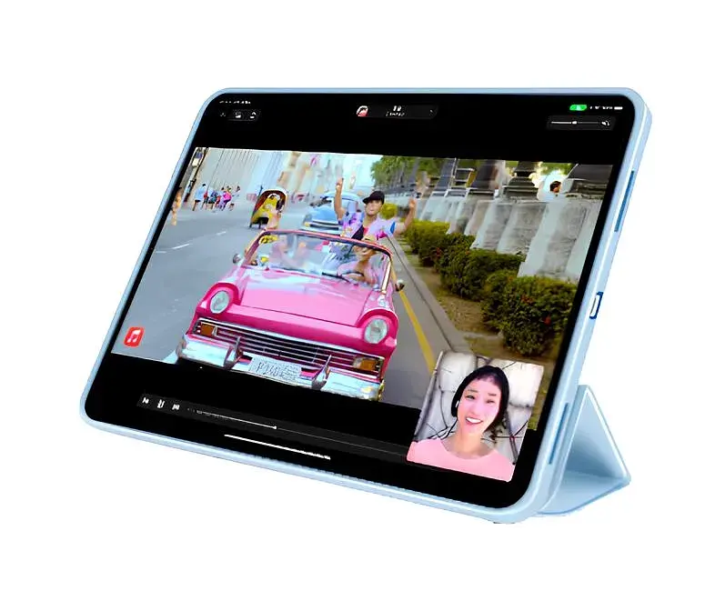 Чохол до планшета BeCover Tri Fold Hard TPU Apple iPad Mini 7 2024 Light Blue (712447) - фото 2