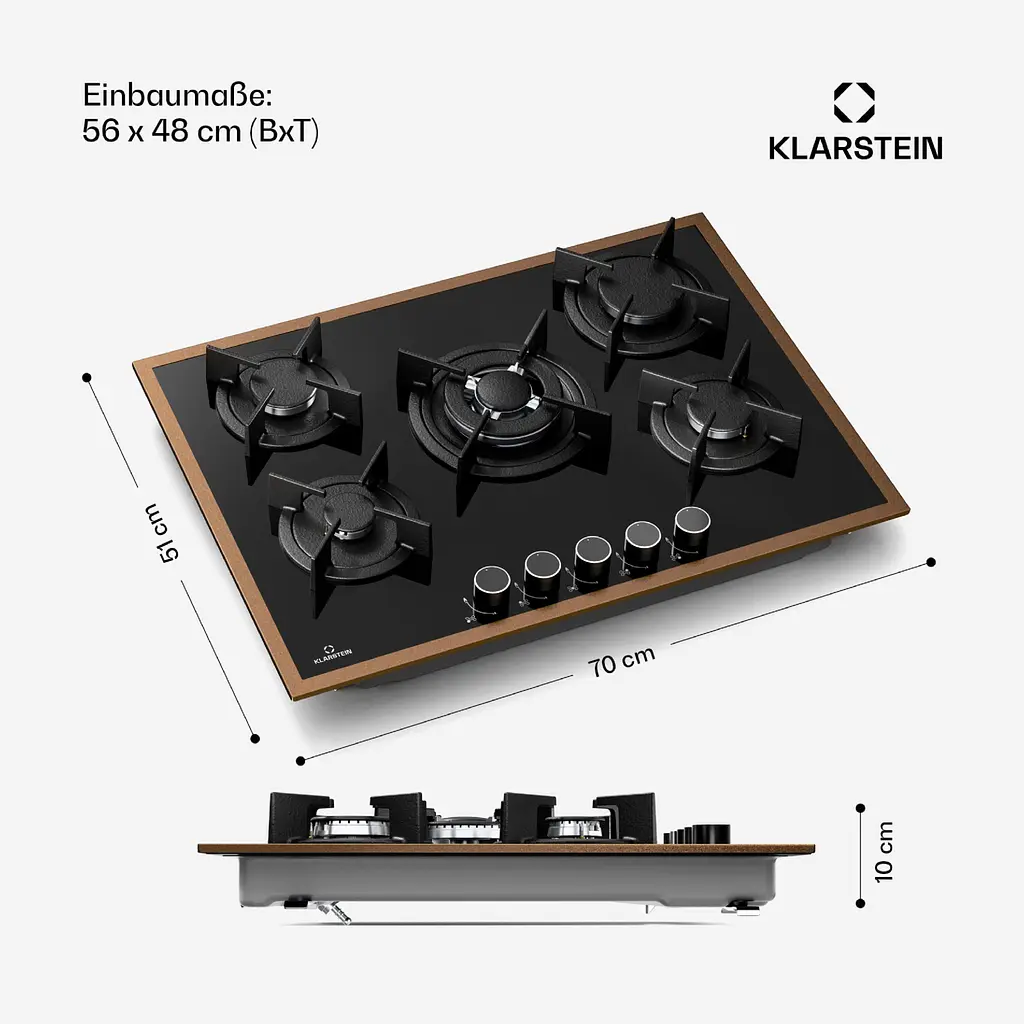 Варильна поверхня газова Klarstein Klarstein Lumiflame (10046710) - фото 7