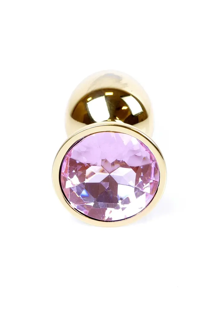 Анальна пробка із кристалом B-Series Jewellery Gold Plug Rose, 7 см, рожевий - фото 2