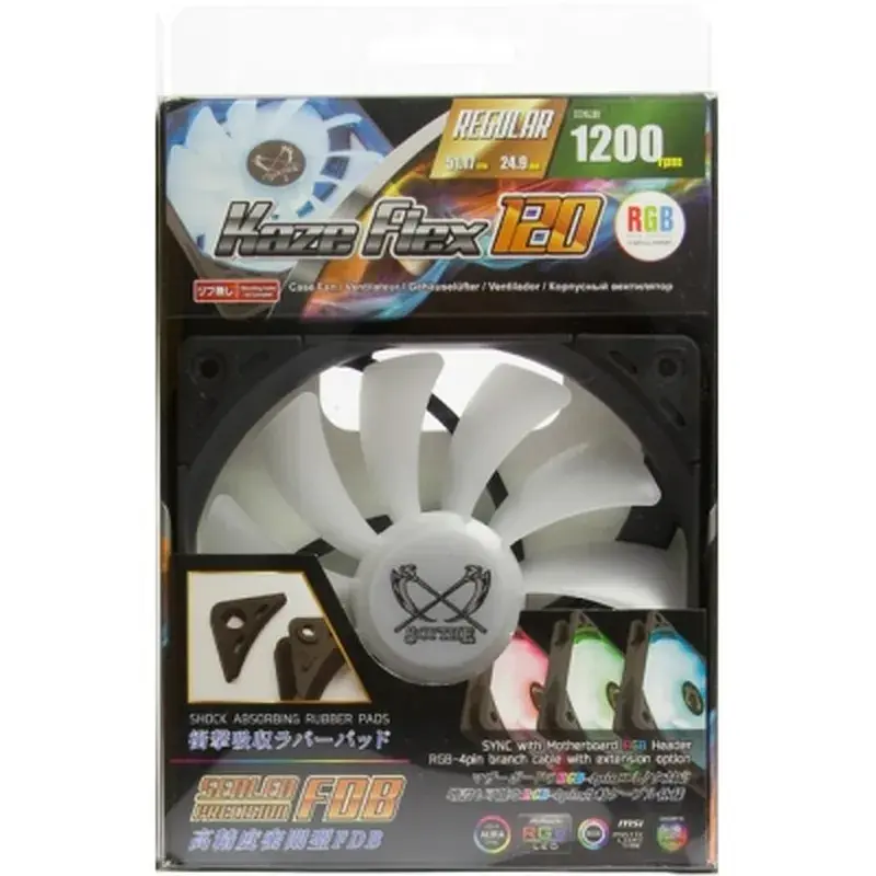 Кулер до корпусу Scythe Kaze Flex 120 RGB Fan (SU1225FD12MR-RH) - фото 10