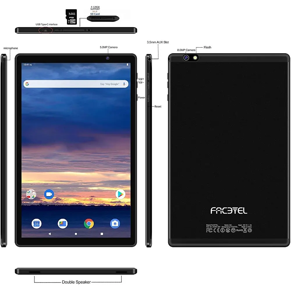 Планшет Facetel Q3 4/64GB Black - фото 4