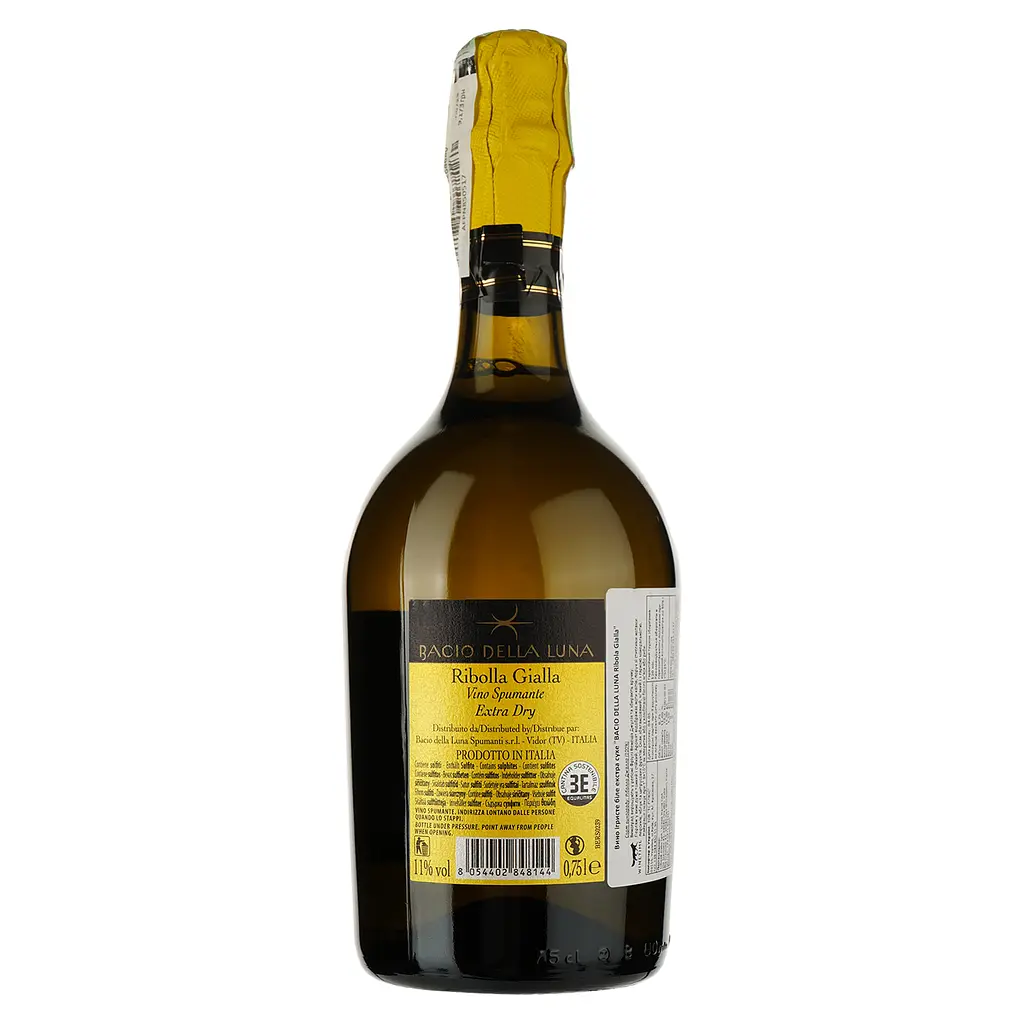 Игристое вино Schenk Bacio Della Luna Ribola Gialla Extra Dry, белое, сухое, 11%, 0,75 л - фото 2