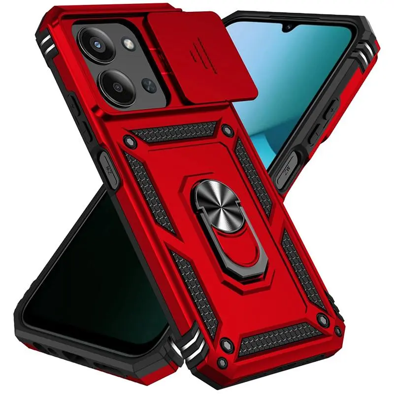 Чохол Ummi Camshield Serge Ring для Xiaomi Redmi 15C (Global) / Poco C85 (Global) Червоний / Red - фото 2