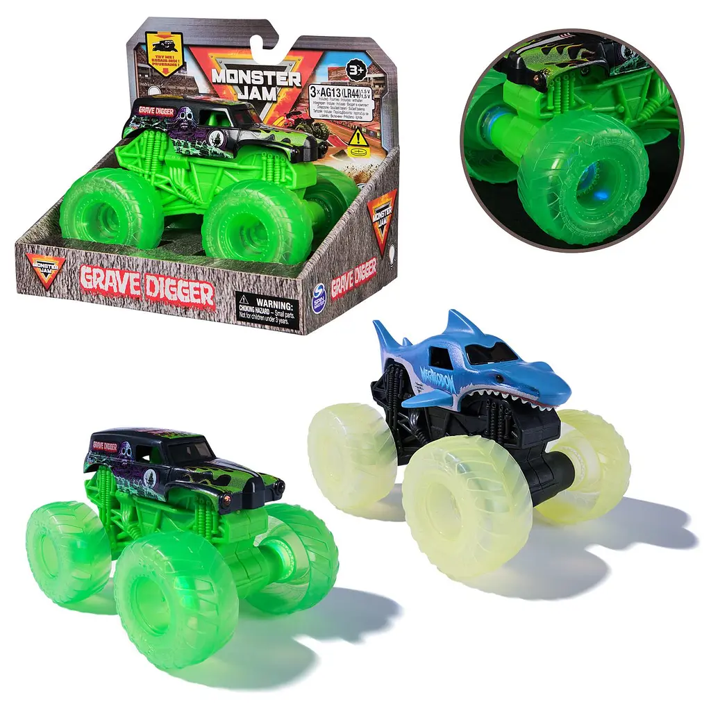 Монстр-трак Monster Jam Grave Digger зі світлодіодним підсвічуванням коліс (6071190) в асортименті
