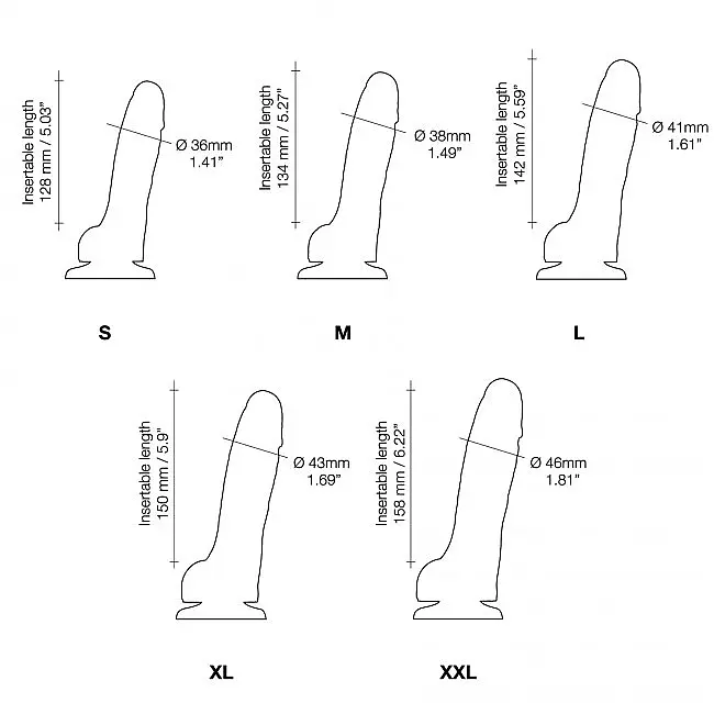 Реалістичний фалоімітатор Strap-On-Me Sliding Skin Realistic Dildo XL, 15х4.3 см (чорний) - фото 3