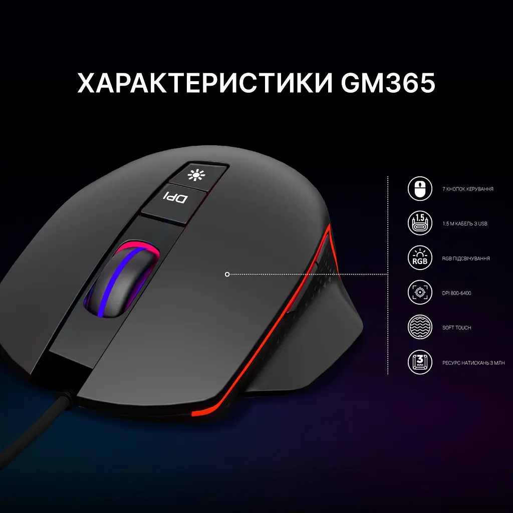 Мышь GamePro Nitro USB (GM365) - фото 6