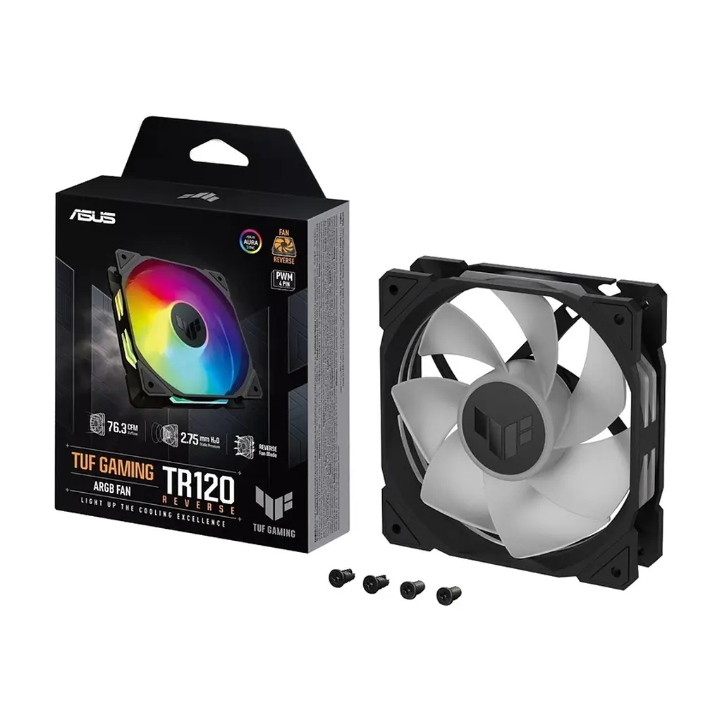 Кулер до корпусу ASUS TUF Gaming TR120 ARGB Reverse Black (90DA00D0-B09000) - фото 7