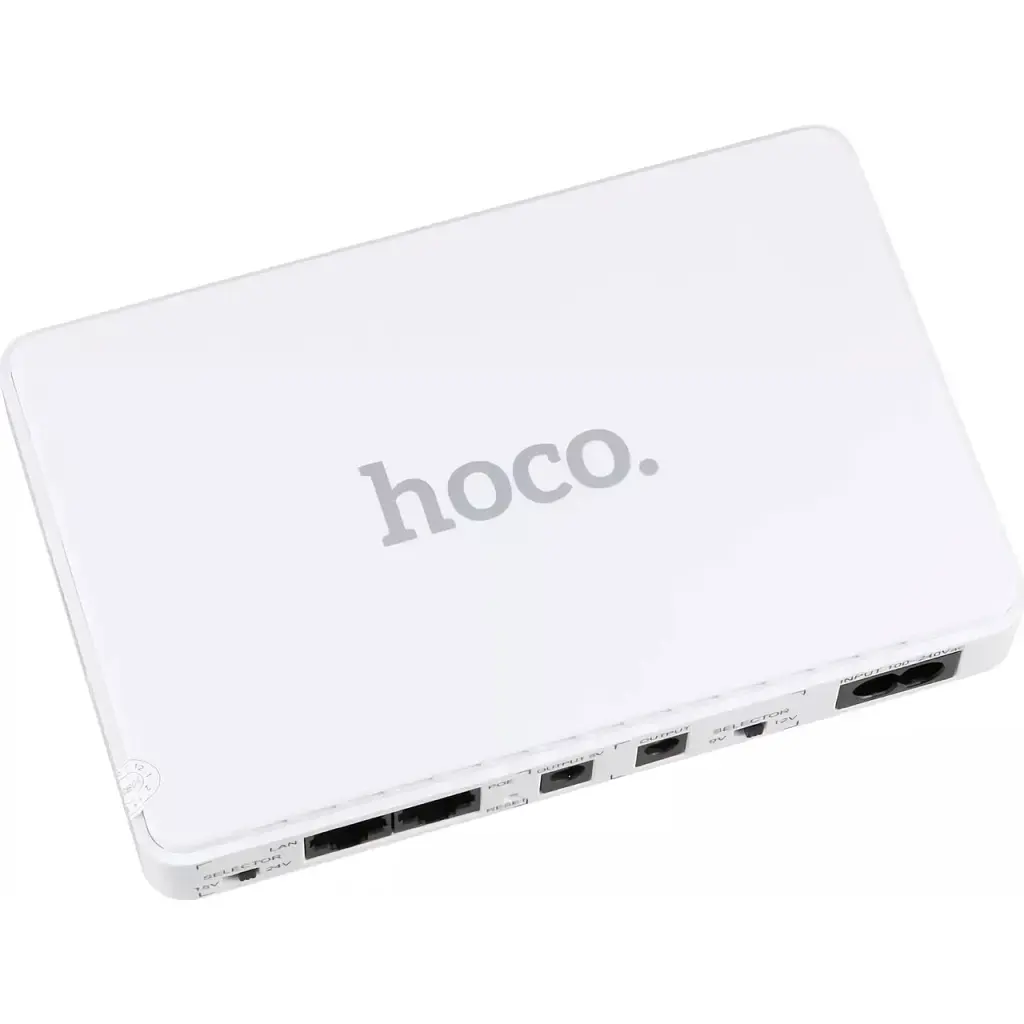Портативна батарея Powerbank - UPS Hoco DB25 Emergency UPS 5-12V 8800mAh White - фото 3