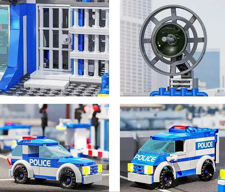 Конструктор SWAT Поліцейський відділок та спецтехніка ~600 деталей синий - фото 2