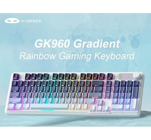 Клавіатура MageGee GK960 RGB Wireless (6971969728936) Black/Blue (G-000004397) - фото 6