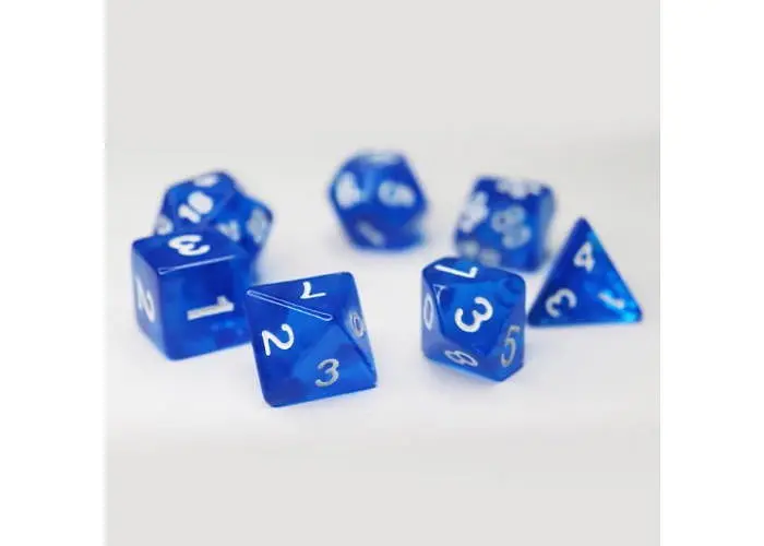 Набір кубиків Transparent 7 Dice Set - Blue , 7 шт. (g7dtran06) - фото 3