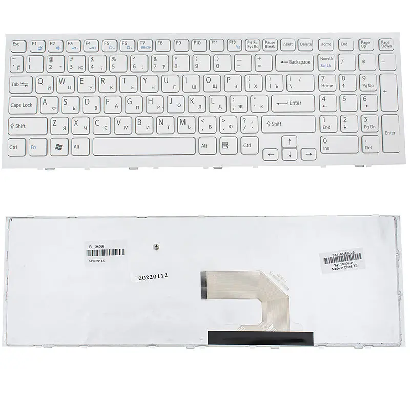 Клавіатура для ноутбука SONY (VPC-EH series) rus, white - фото 2