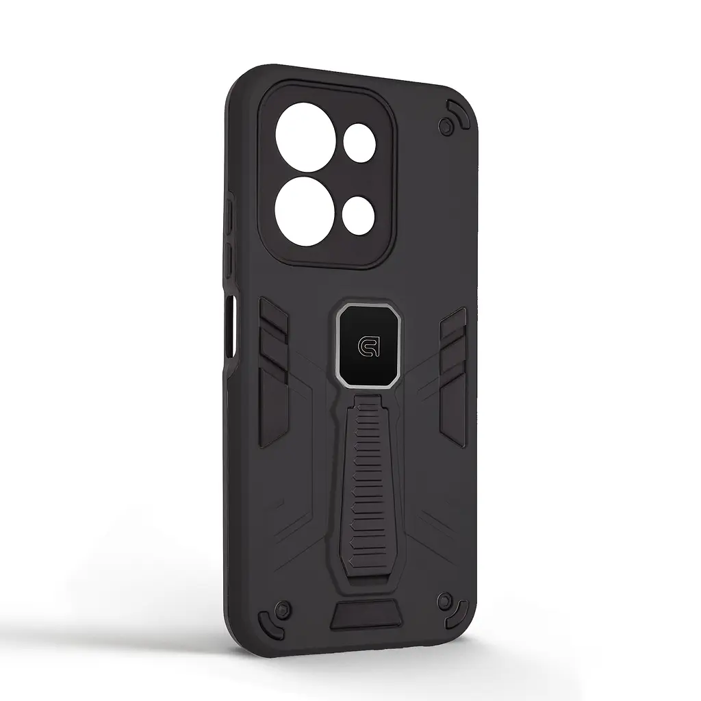 Чехол для Xiaomi Redmi 15C 4G Poco C85 4G, Proover, черный, с подставкой и магнитом, противоударный, ударопрочный, бронированный, панель-накладка, защита всего корпуса, термополиуретан (TPU) + поликарбонат (PC), ArmorStandart (ARM86722) - фото 2