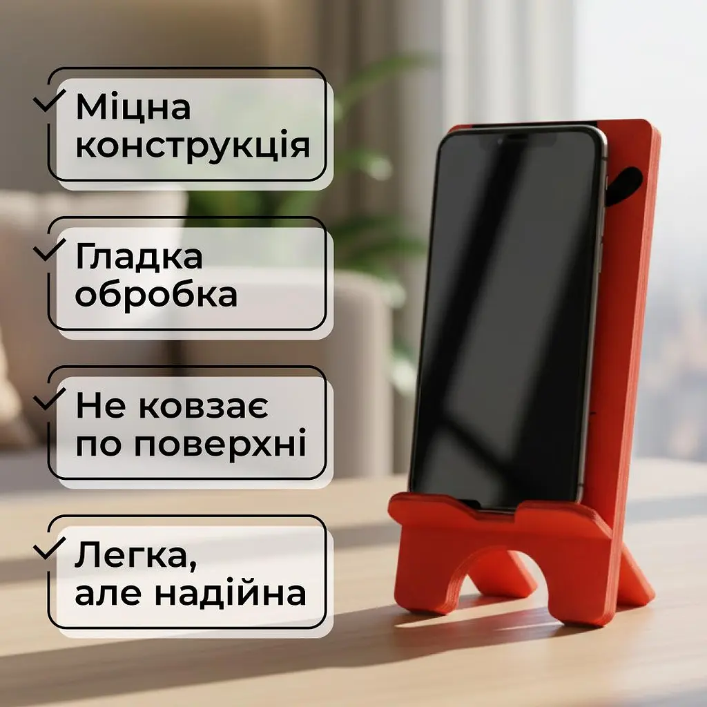Підставка для телефону дерев’яна настільна Vladi Group «Чорний кіт» (VG3001-12) - фото 5