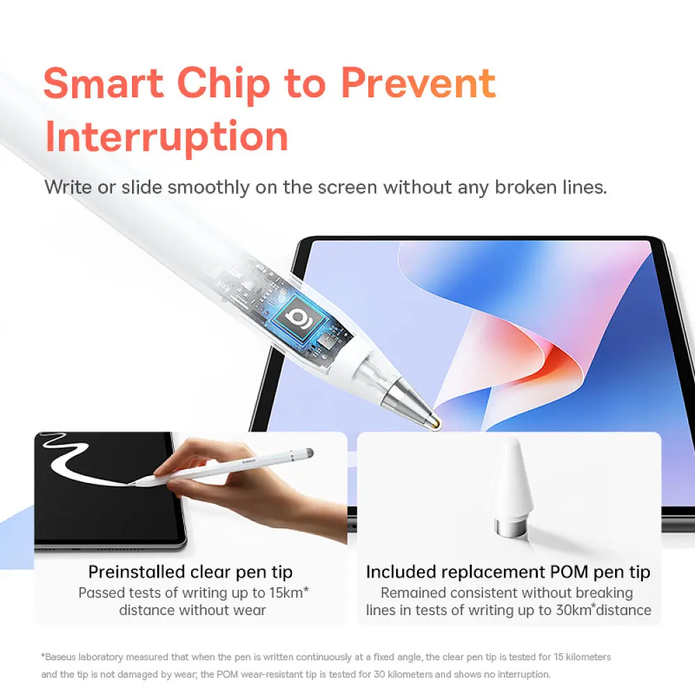 Стилус Baseus Wise Writing HN1 Universal Version Wired Charging 2in1 Stylus For HUAWEI XIAOMI (B0004F01) - фото 9