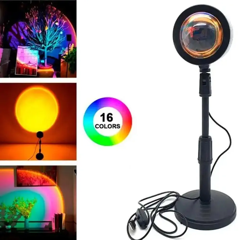 Світильник проекційний RGB з пультом на штативі USB проектор атмосферна лампа UKC Sunset Lamp - фото 9