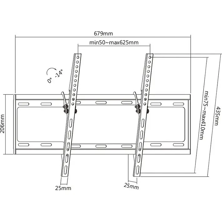 Кріплення для телевізора UniBracket BZ01-61 37"-70" [94283] - фото 6