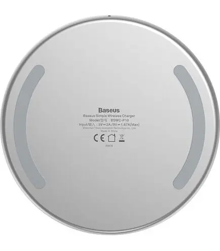 Бездротовий зарядний пристрій Baseus Simple Wireless Charger 10W CCALL-JK02 White - фото 3