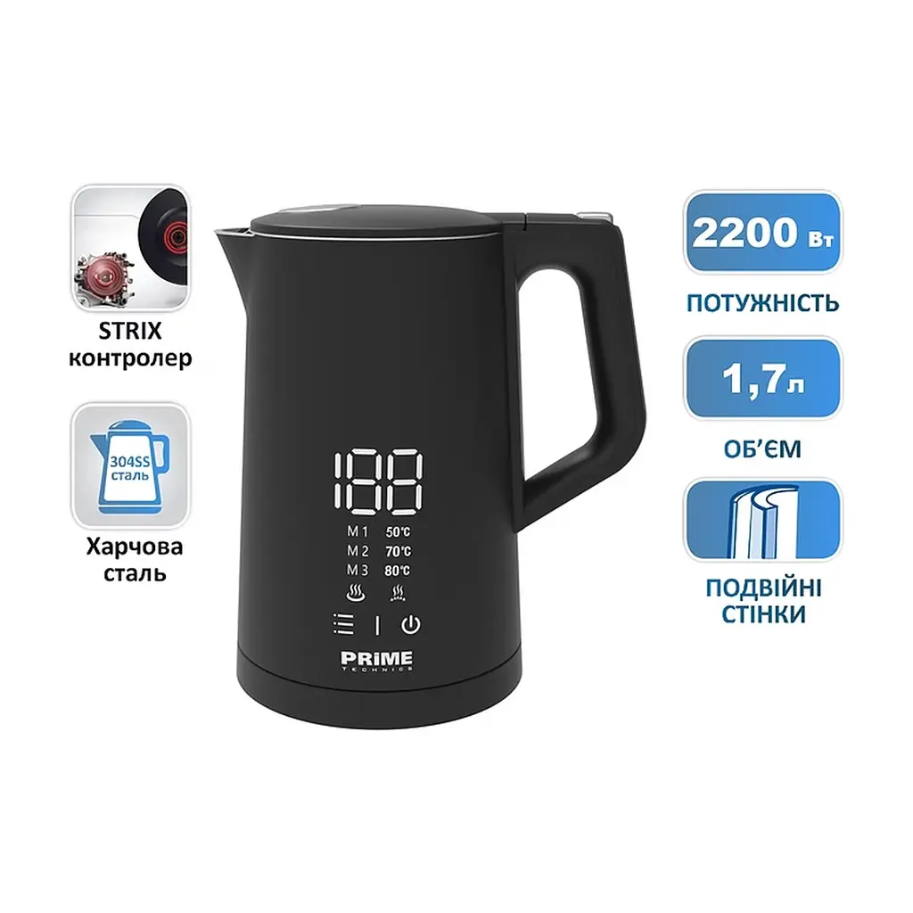 Електрочайник Prime Technics PKD 1788 BS - фото 2