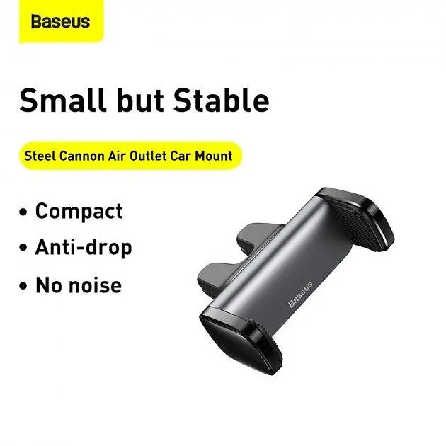 Автомобільний тримач Baseus Steel Cannon Air Outlet Car Mount SUGP-01 Black - фото 2