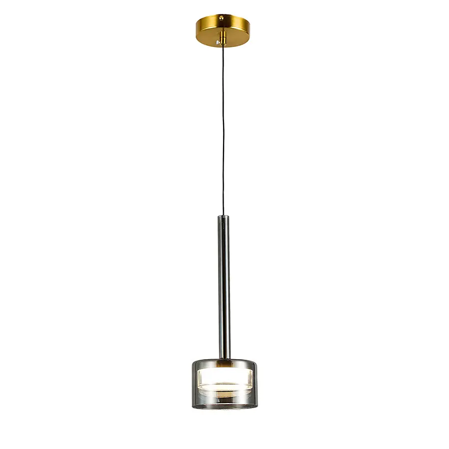 Світильник підвісний LED Levistella 800P3307-1led (120x380) SM, 9W, Чорний метал/скло, три режими світла, для вітальні - фото 2