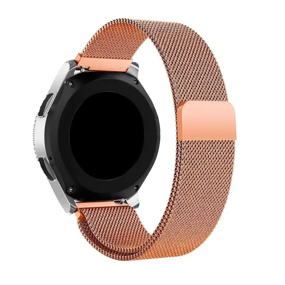 Ремінець Watchbands Milanese Loop для Samsung Gear S3 Classic - рожево-золотий ширина кріплення 22мм нержавіюча сталь розмір L (WB8071890) - фото 2