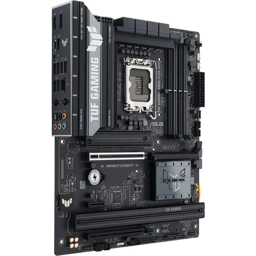 Материнская плата Asus TUF Gaming LGA1851, B860-PLUS WIFI, B860, 4xDDR5, 1xPCI-E 5.0 x16, 1xPCI-E 4.0 x16, 1xPCI-E 4.0 x1, 4xSATA3, 3xM.2, Realtek 7.1, Realtek 2.5Gb, WiFi 7, Bluetooth 5.4, HDMI/DP/Type-C, ATX - фото 3