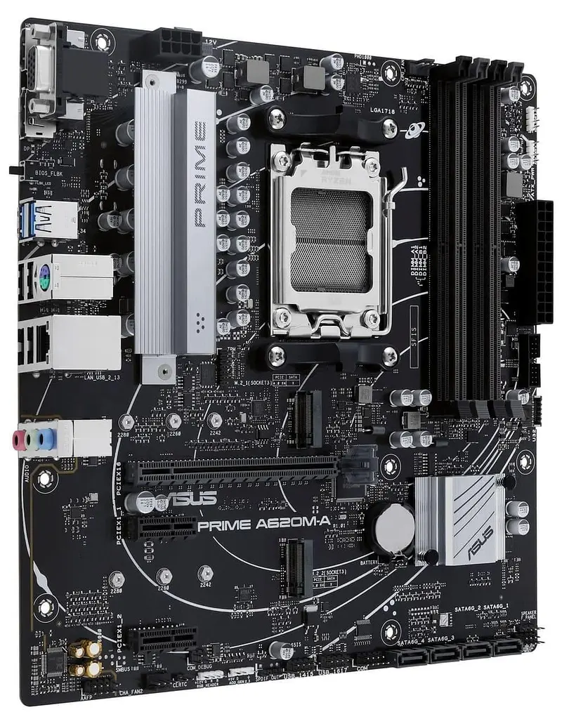 Материнська плата ASUS PRIME A620M-A-CSM (PRIME A620M-A-CSM) (Socket AM5, AMD A620, Micro-ATX) - фото 2