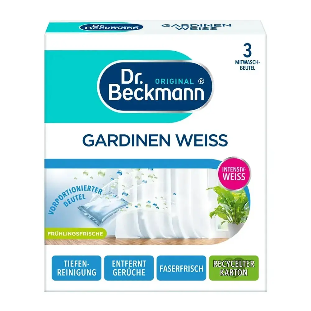 Відбілювач для штор та гардин Dr. Beckmann "Gardinen Weiss" (3x40 г, 3 в упаковці)