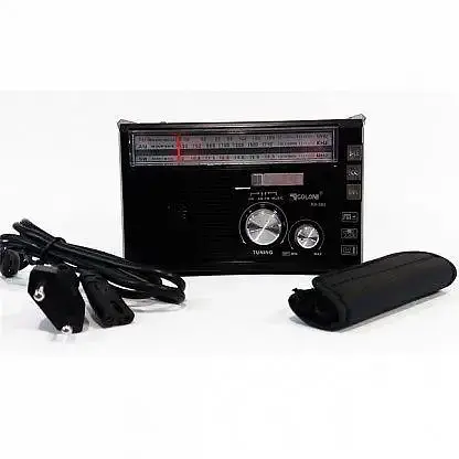Радіоприймач на акумуляторі Golon RX-382 FM/AM/SW з ліхтарем LED Чорний (1756375728) - фото 2