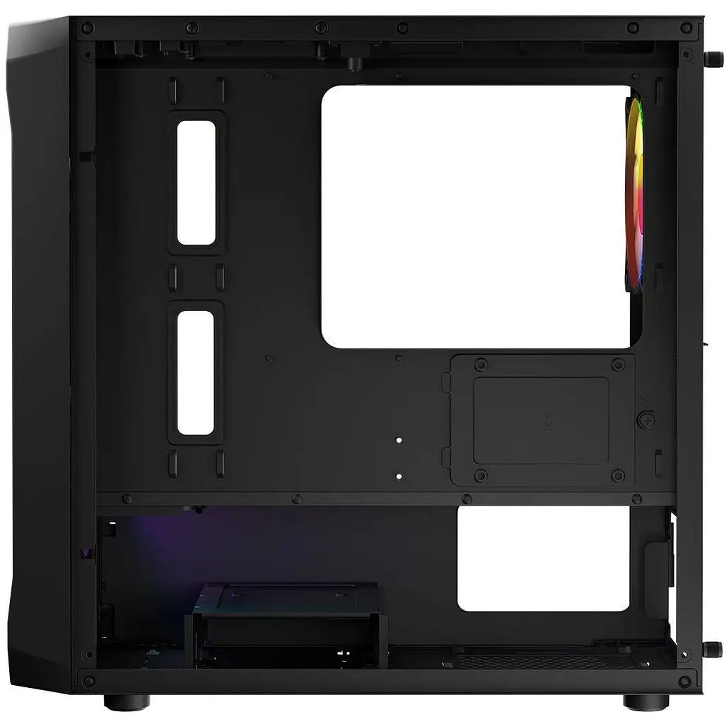Корпус LogicConcept PORTOS MESH+GLASS ARGB fans 3x120mm ЧОРНИЙ без Блок живлення mATX - фото 3