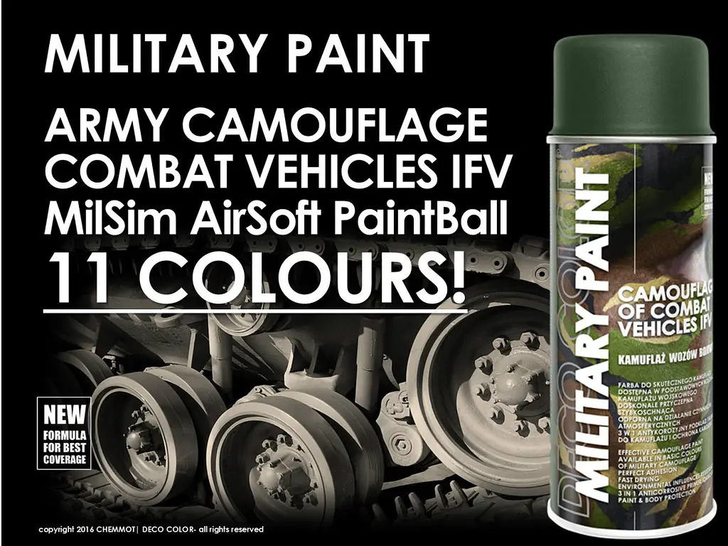 Камуфляжна фарба Deco color Military Paint Ral 400 мл Білий мат антивідблиска (9010) - фото 3