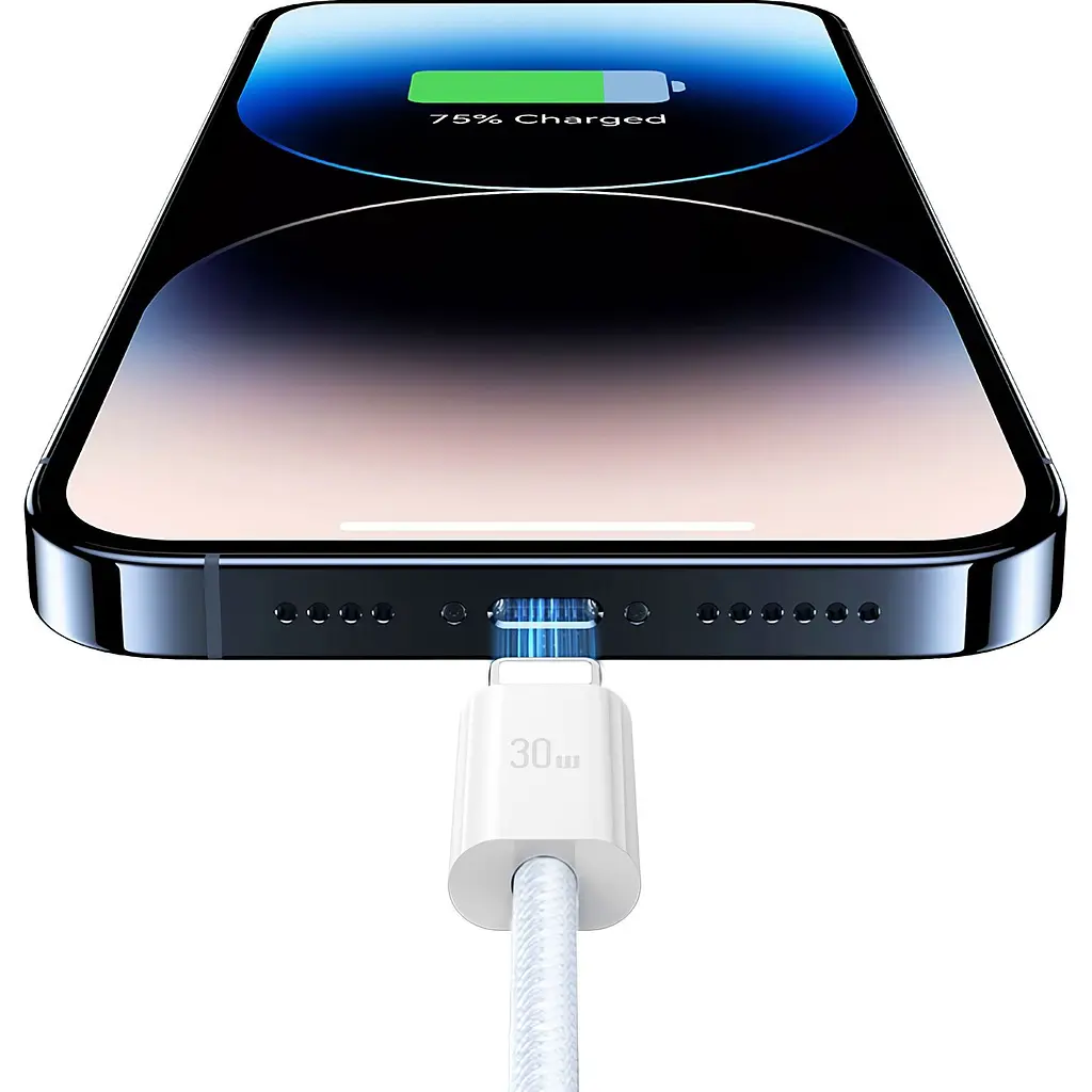 Кабель Usams US-SJ657 U86 USB-C to Lightning PD 30W 1.2m White [138984] - фото 4