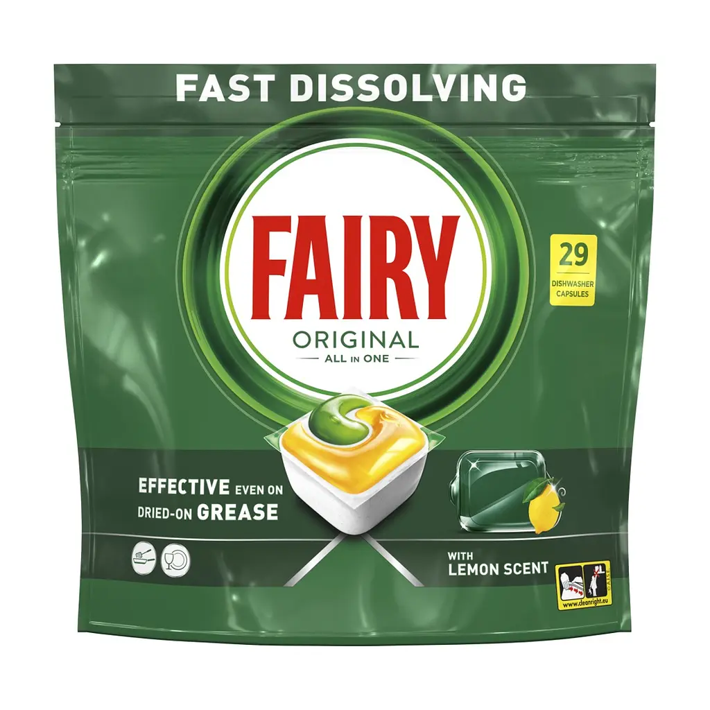 Таблетки для посудомийних машин Fairy Original All in One Lemon 29 шт. (8006540726891/8700216237314) - фото 2