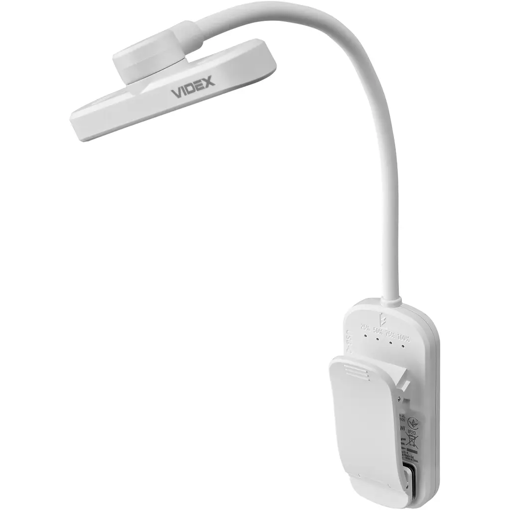 LED Світильник акумуляторний для читання VIDEX білий (VL-NL134W) - фото 3