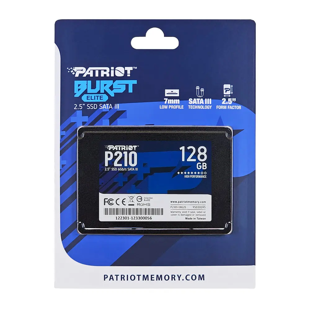 Накопичувач SSD Patriot P210 128GB 2.5 7mm SATAIII 3D QLC - фото 2