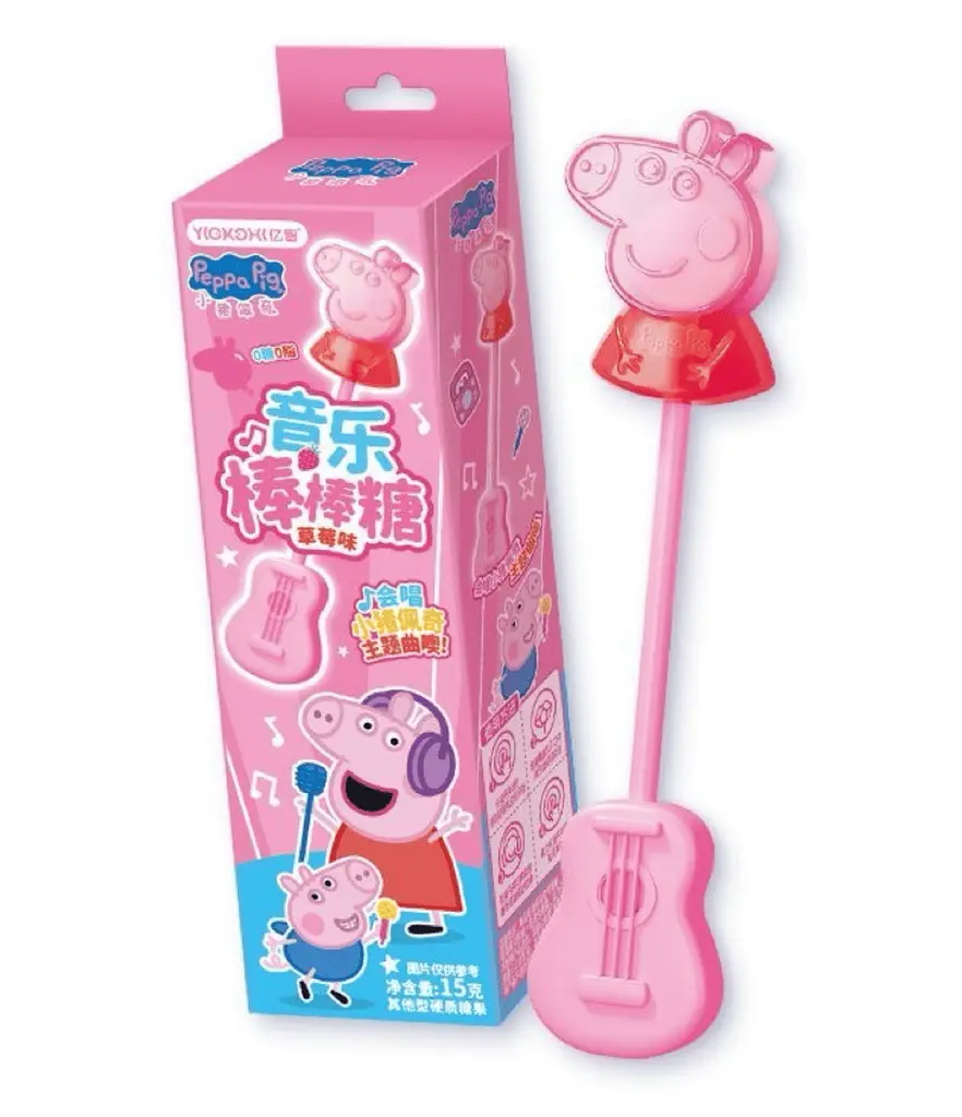 Льодяник Huanledubou Audio Lollipop Strawberry Flavour Peppa Pig 15г