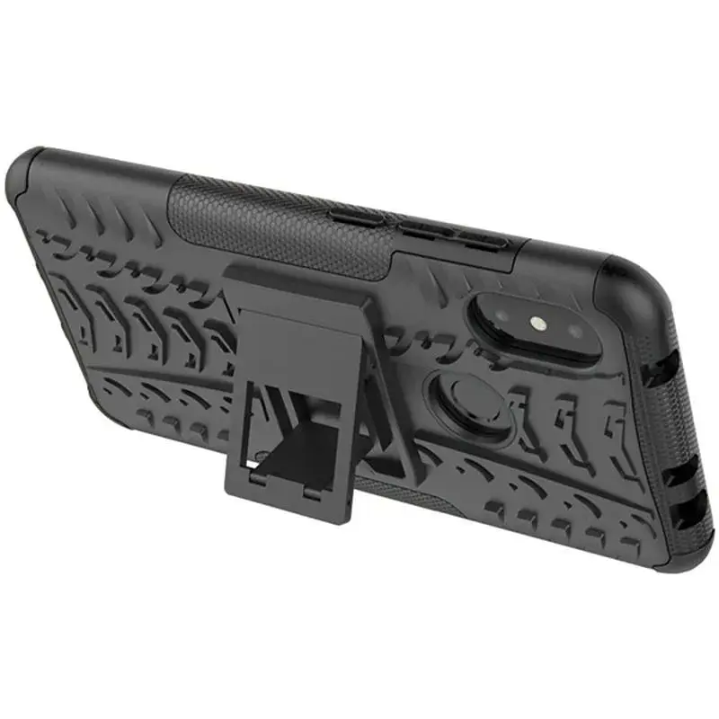 Чохол-накладка Toto Dazzle Kickstand 2 in 1 Case Xiaomi Redmi Note 6 Pro Black - фото 5