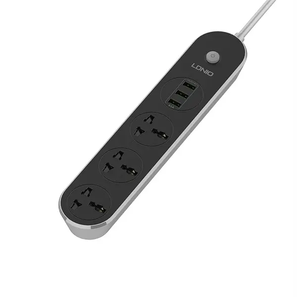 Мережевий продовжувач LDNIO SC3301 (3 х розетки 3 х USB) 1.6 м - фото 5